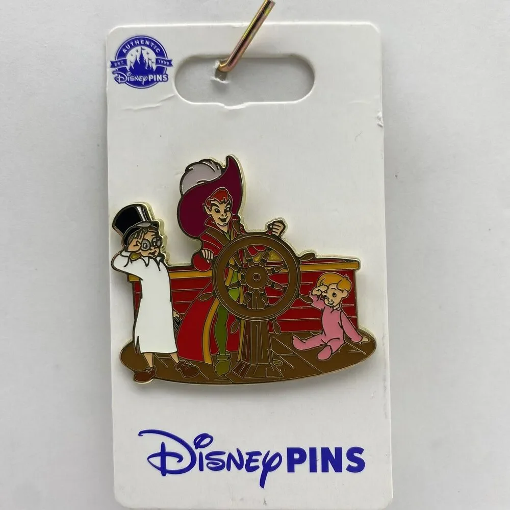 Disney Parks Pin Peter Pan Captain of Jolly Roger Flying John & Michael 2023 OE